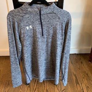 Under Armour 1/4 Zip Heathered Navy - Medium